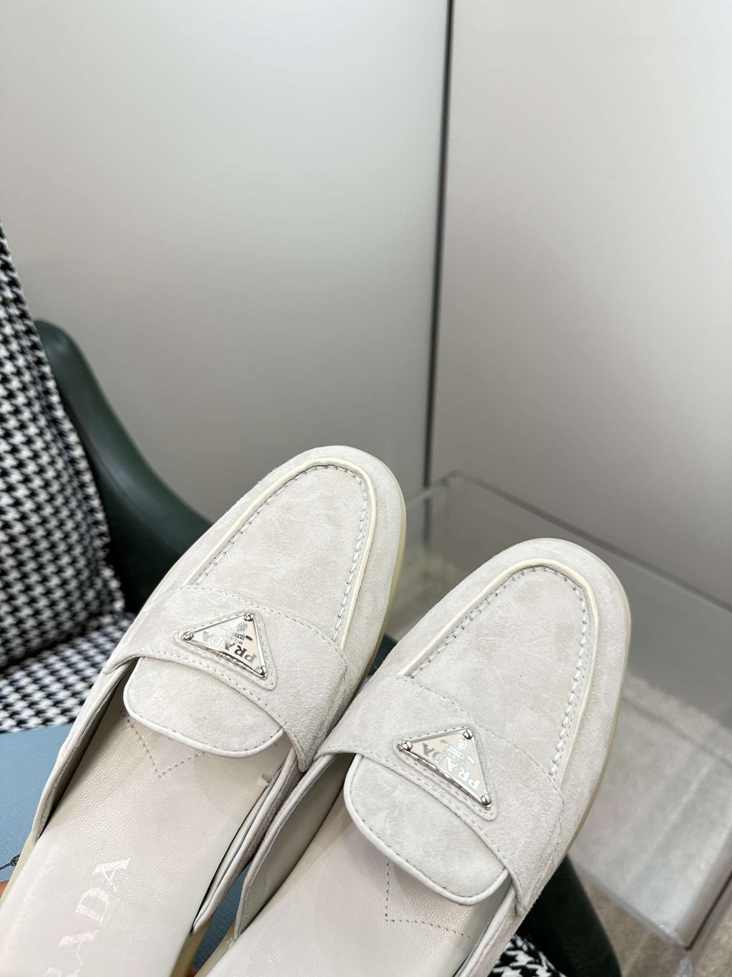 Pra*a Brushed Sabots White For Women