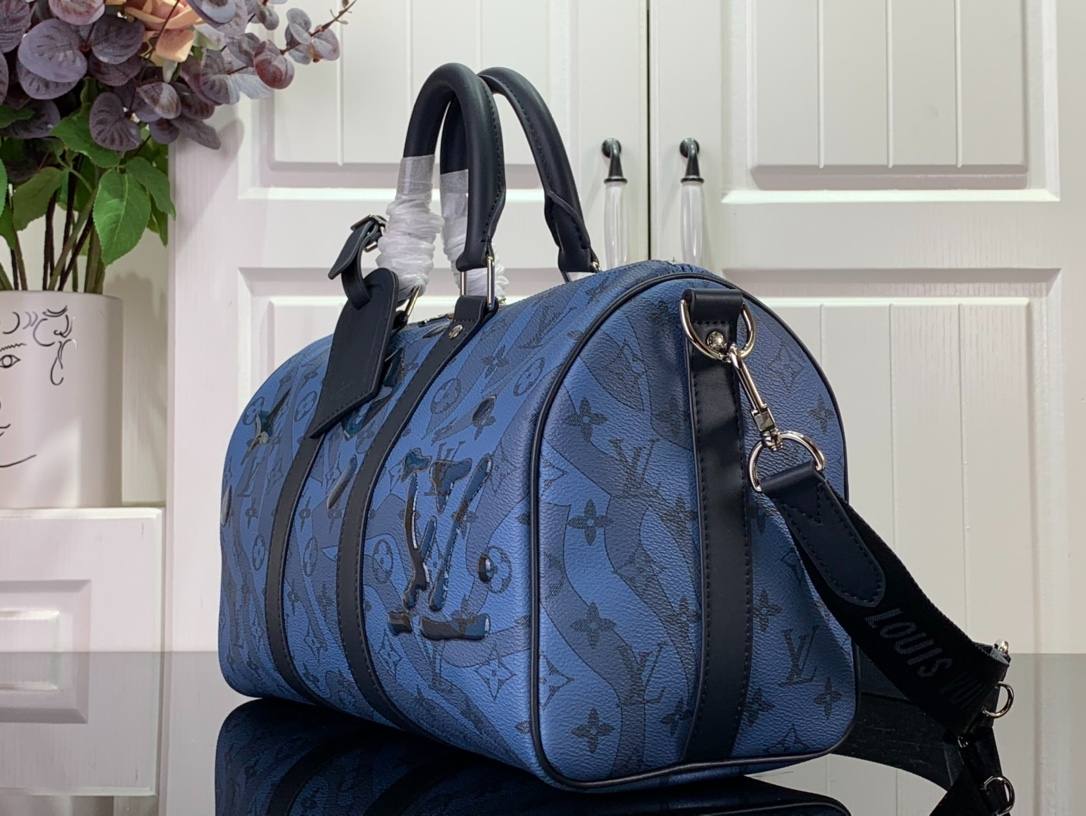 L0vis Vvtt0n Keepall Bandoulière 35 Bag Blue 34 cm/ 13.4 in M22573