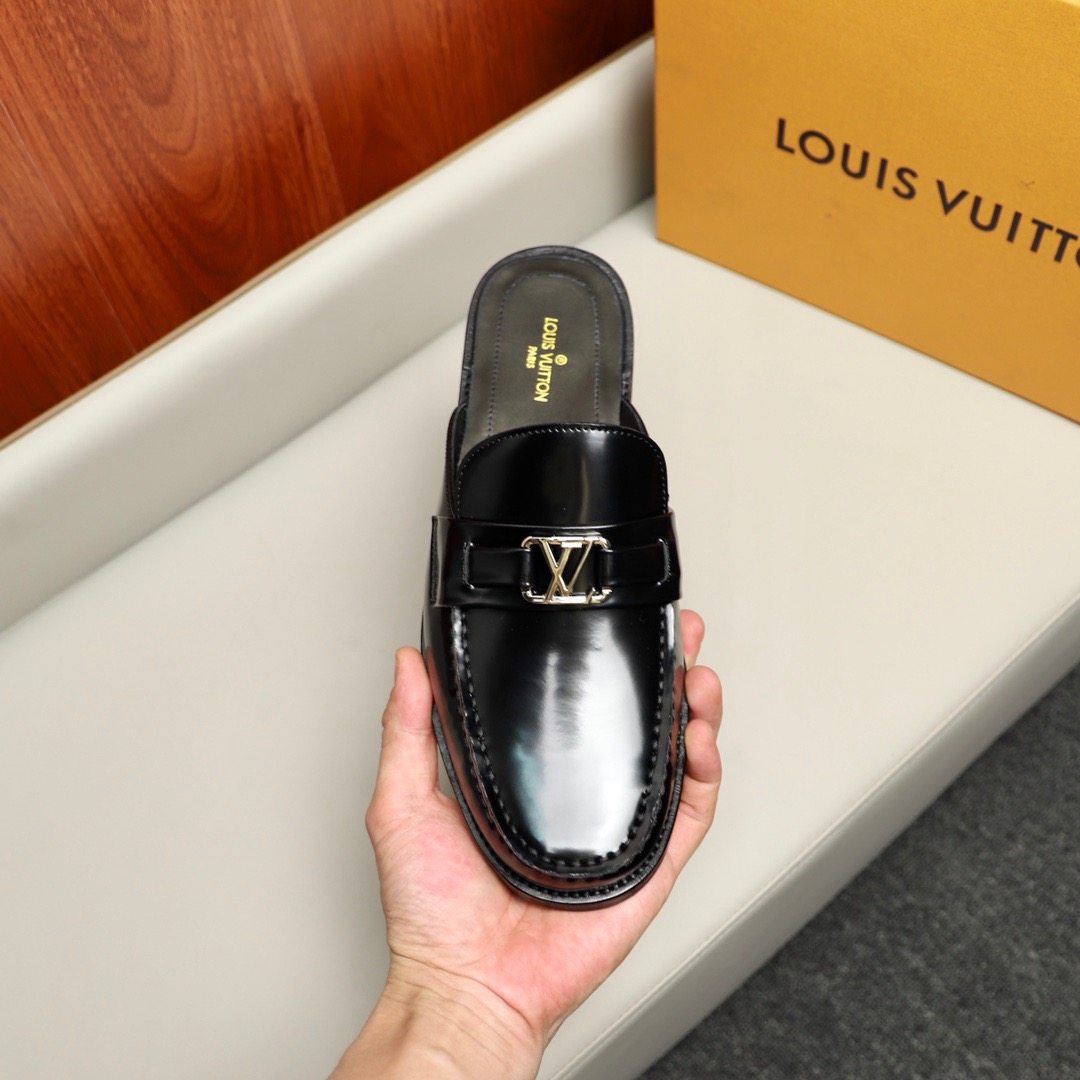 L0vis Vvtt0n Major Open Back Loafer Black For Men