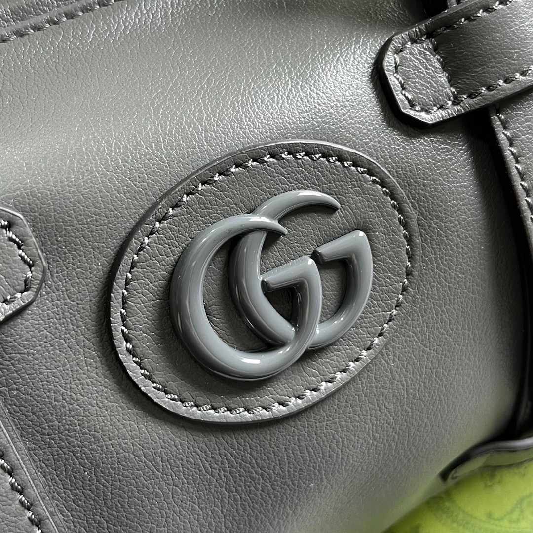 Gvc*1 Small Duffle Bag With Tonal Double G Black/Green Khaki/Grey 11.2 in/28.5cm 725701 AABDE 1060