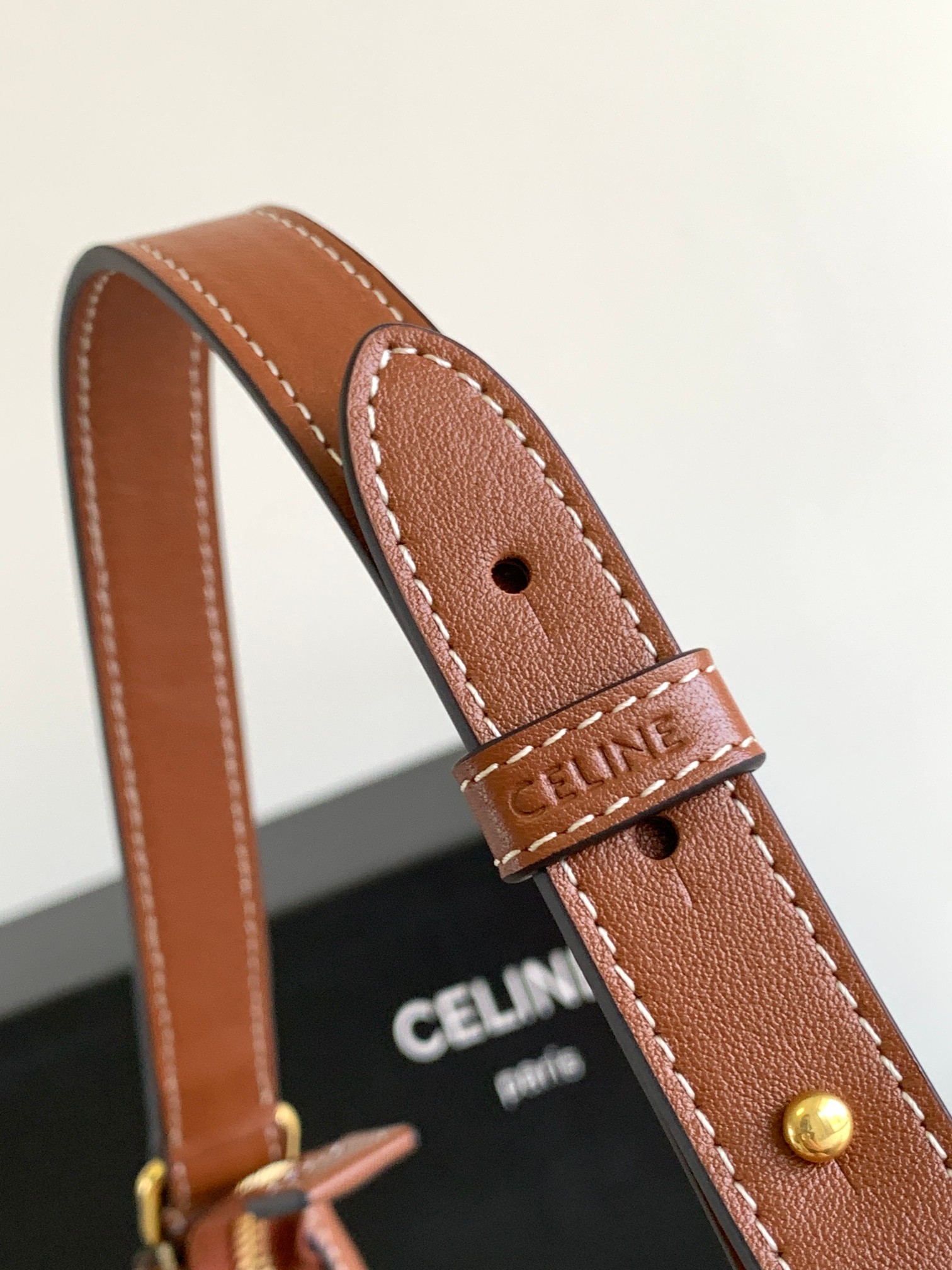 Ce1i*e Ava Triomphe Soft Bag Brown For Women 24.5cm / 10in 114493DGQ.04LU