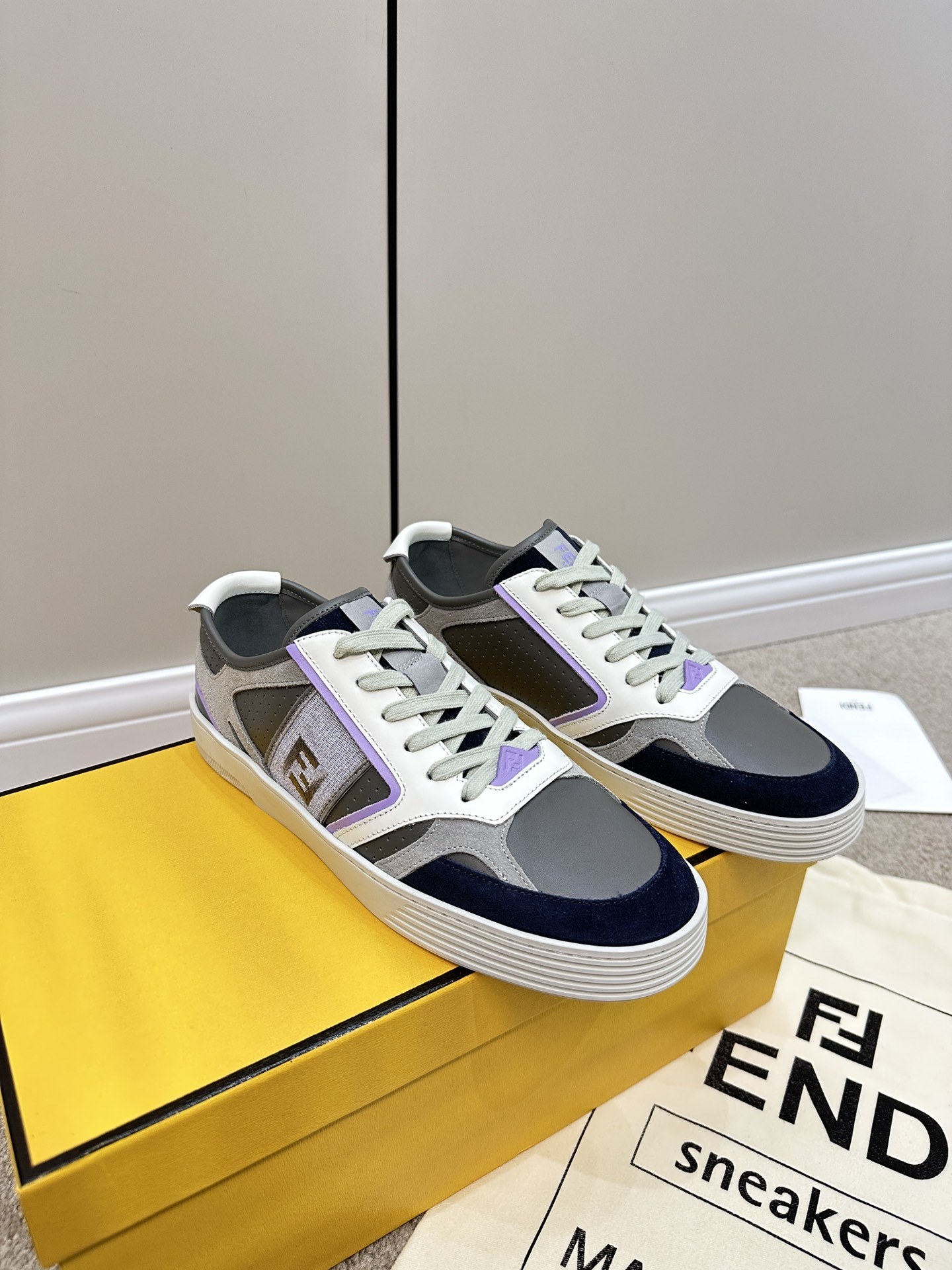 F**di Lace-Up Sneakers Black For Women