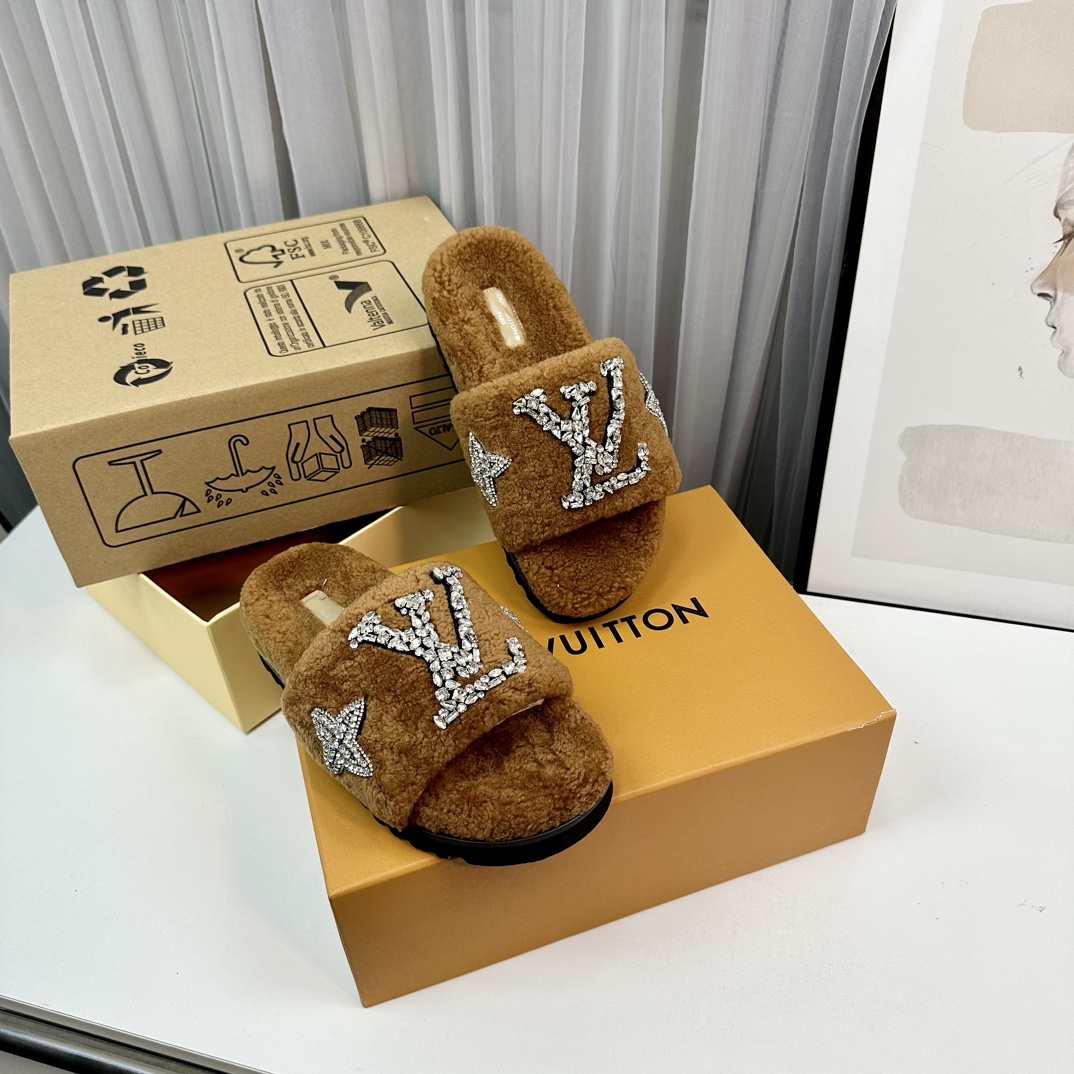 L0vis Vvtt0n Paseo Flat Comfort Mule Brown For Women