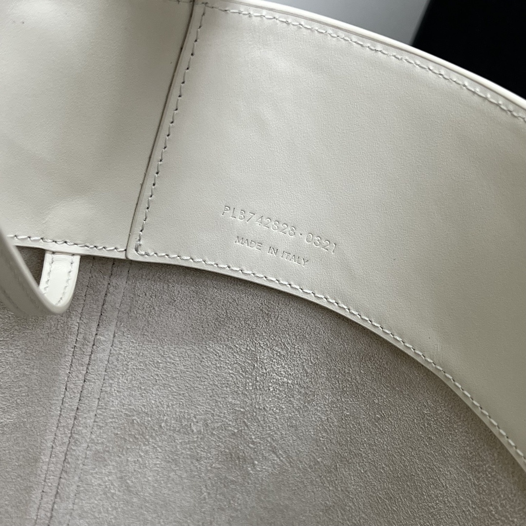 Sa1nt Lau*nt Le 37 In Shiny White/Brown For Women 25cm / 9.8in