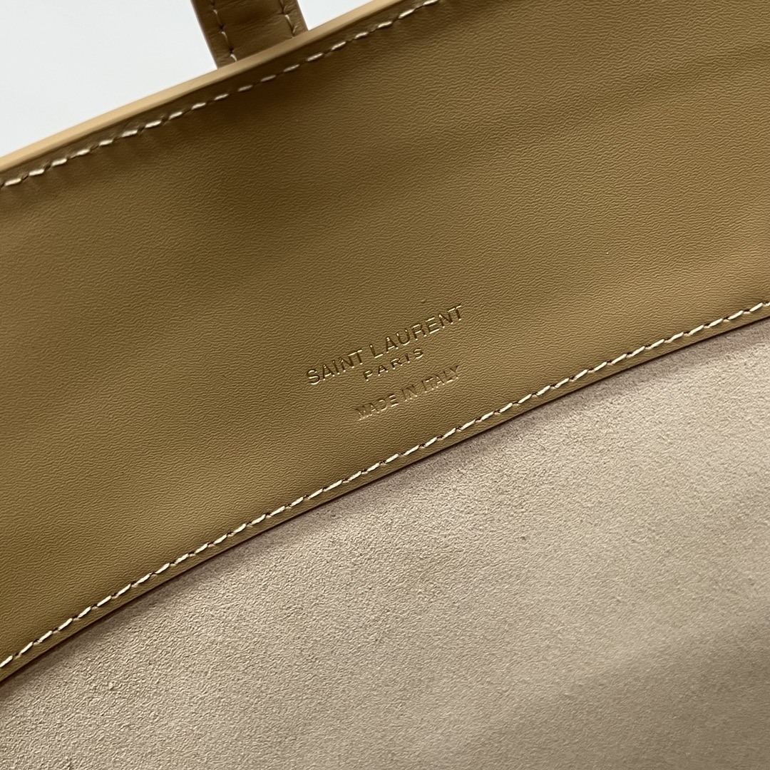 Sa1nt Lau*nt Le 37 In Shiny White/Brown For Women 25cm / 9.8in