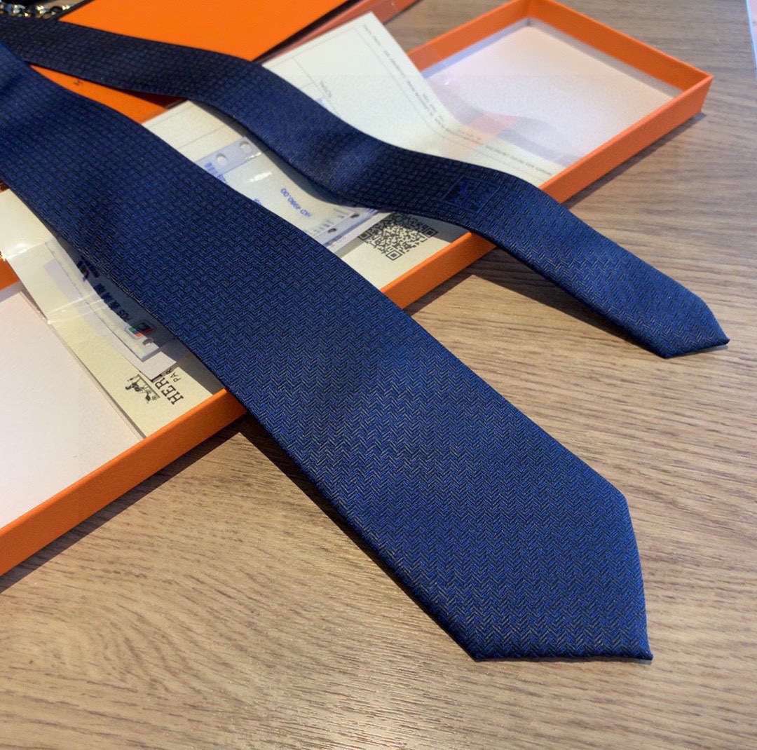 H**me5 Tie 7 Faconnee New H Navy Blue For Men