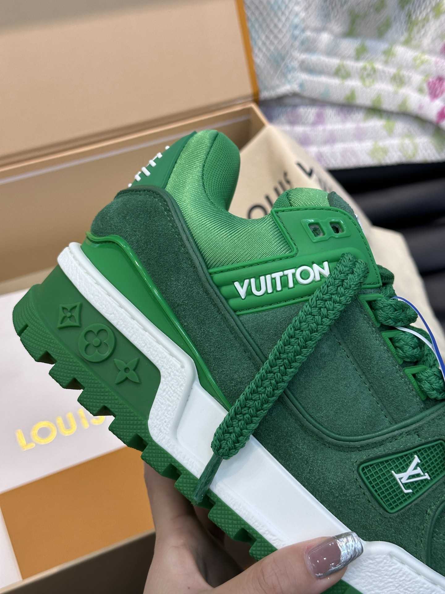 L0vis Vvtt0n Trainer Maxi Sneaker LV Dark Green For Women