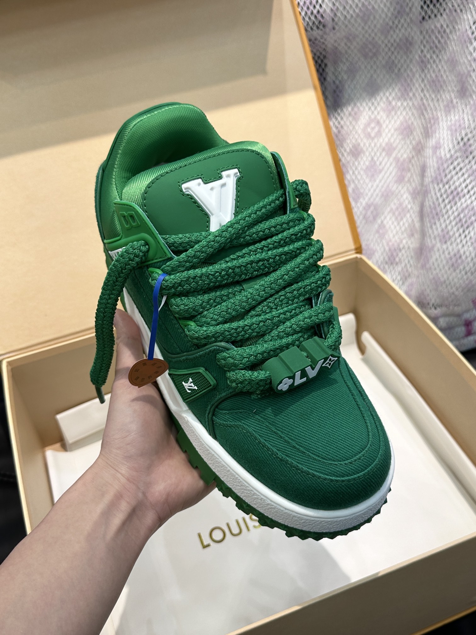 L0vis Vvtt0n Trainer Maxi Sneaker LV Green For Women