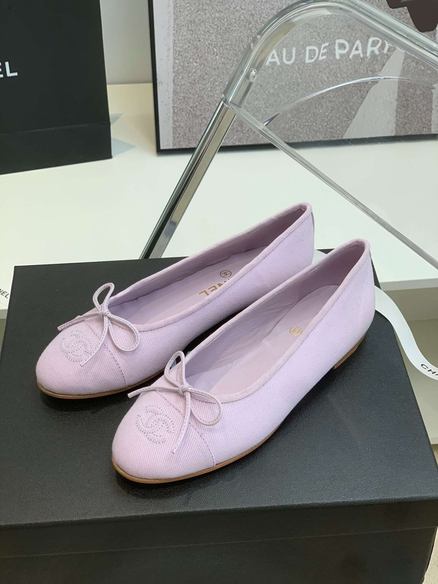 Ch**el Ballet Flats Purple For Women