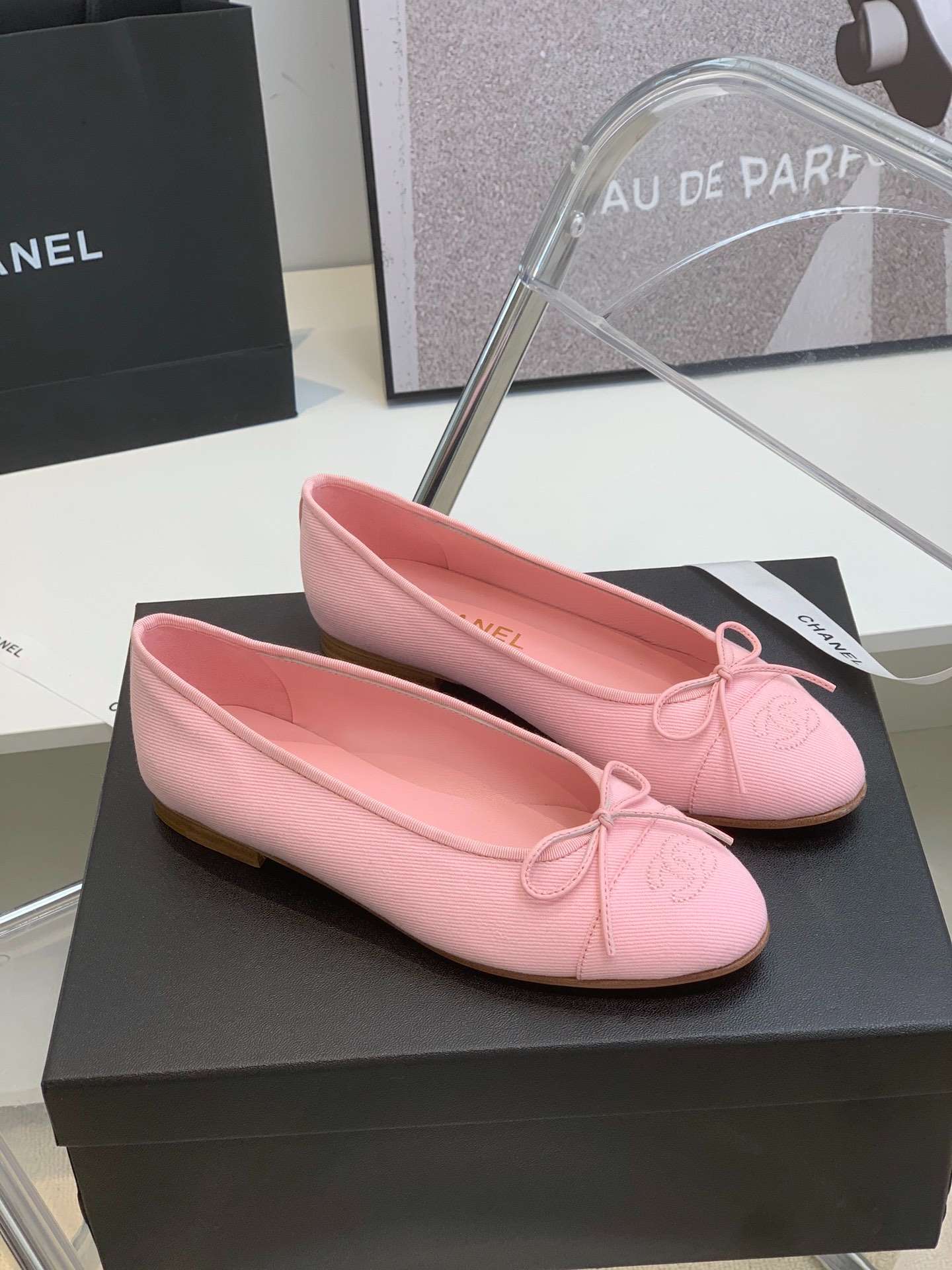 Ch**el Ballet Flats Pink For Women