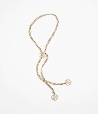 Ch**el Pearl Heart Necklace Gold For Women