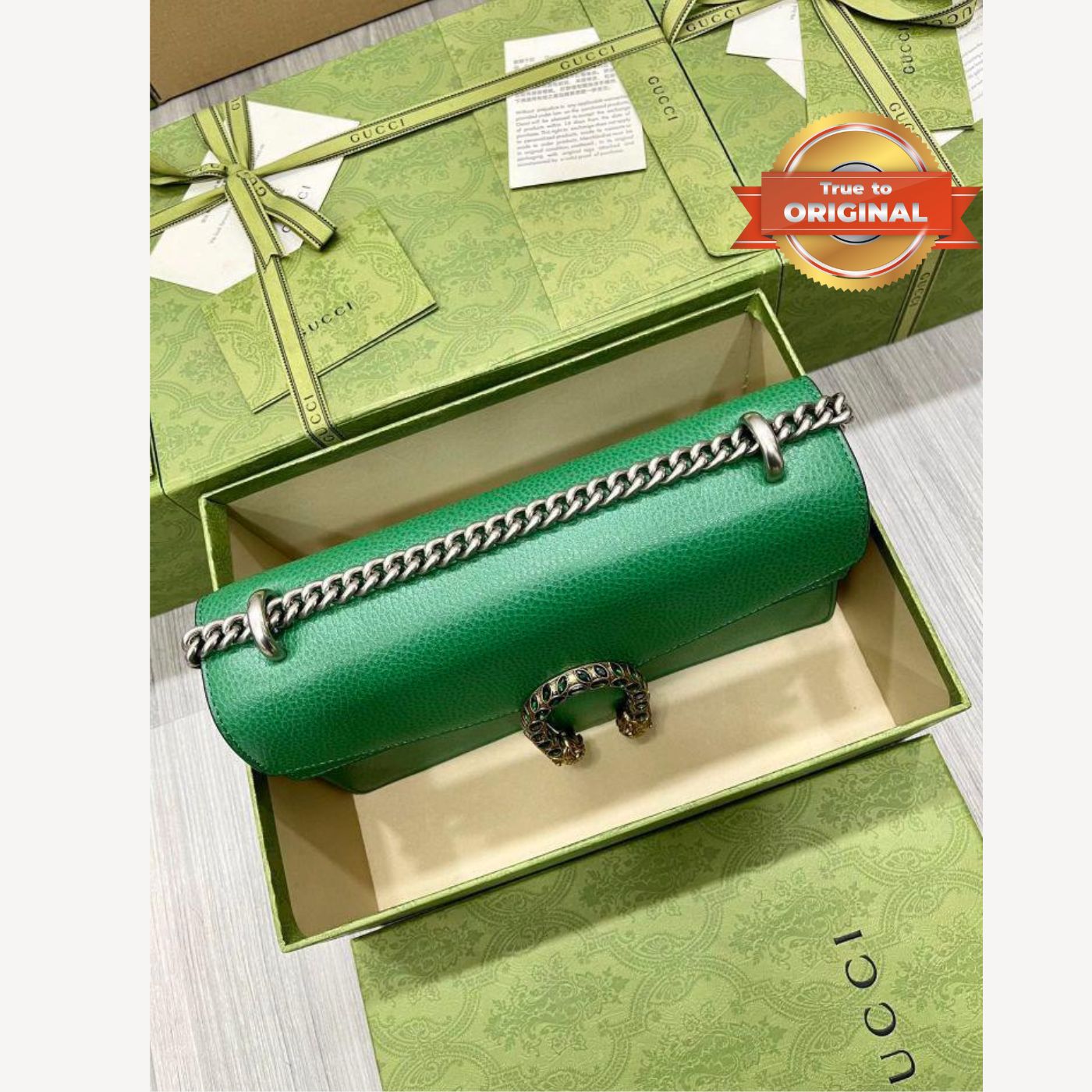 [True-to-ORIGINAL] Gvc*1 Dionysus Shoulder Bag Green For Women 11in/28cm 400249 CAOGX 3120
