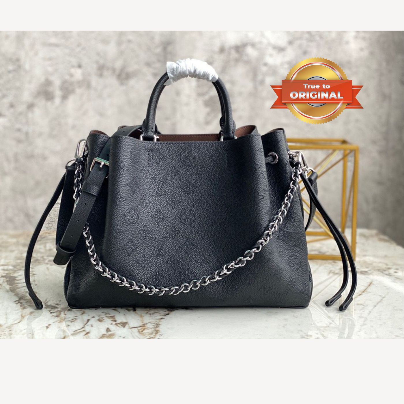 [True-to-ORIGINAL] L0vis Vvtt0n Bella Tote Mahina Black For Women 12.6in/32cm LV M59200