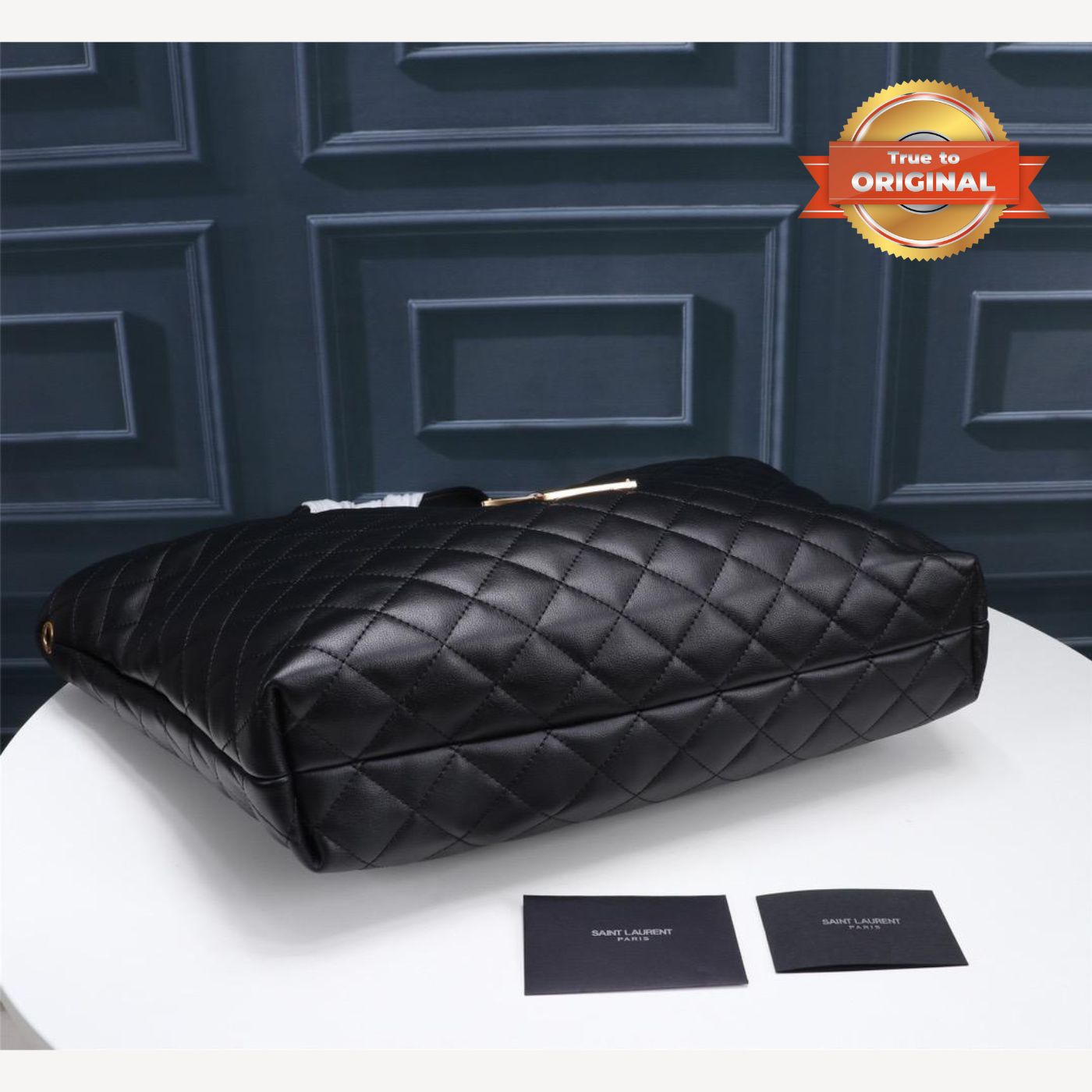 [True-to-ORIGINAL] Sa1nt Lau*nt Icare Maxi Shopping Bag Black For Women 16.9in/43cm 698651AAANG1000