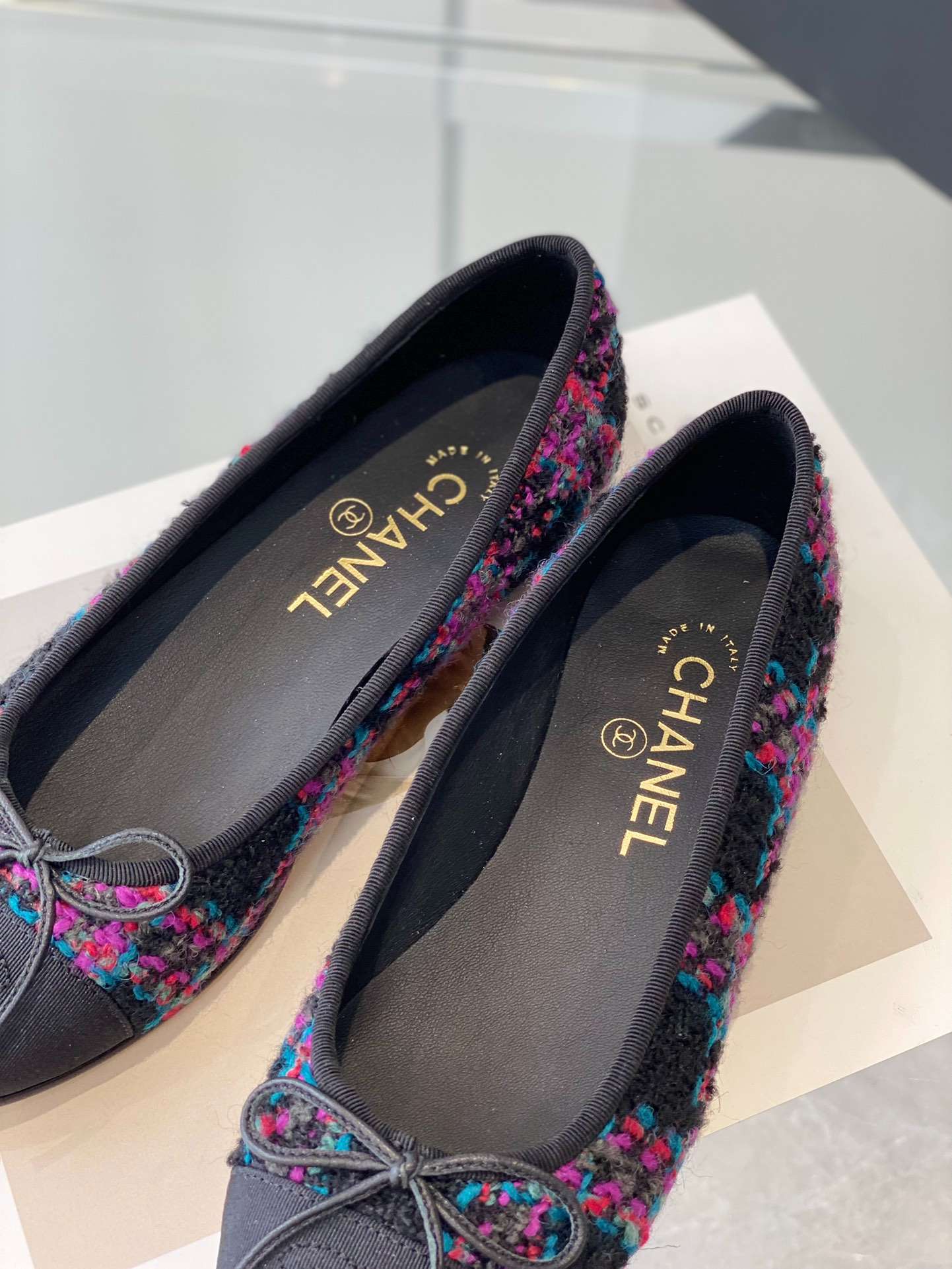 Ch**el Ballet Flats Black For Women