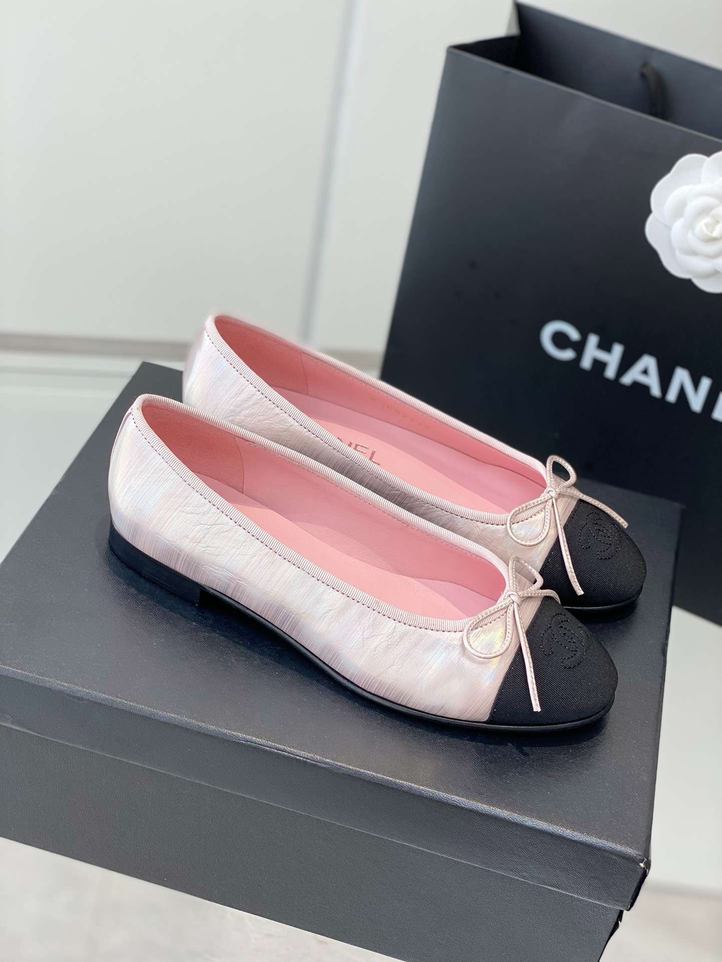 Ch**el Ballet Flats Pink For Women