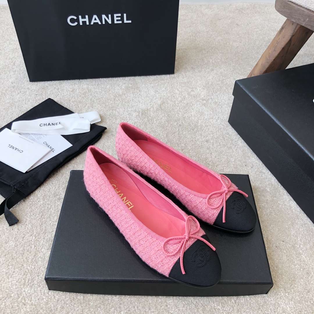 Ch**el Ballet Flats Pink For Women
