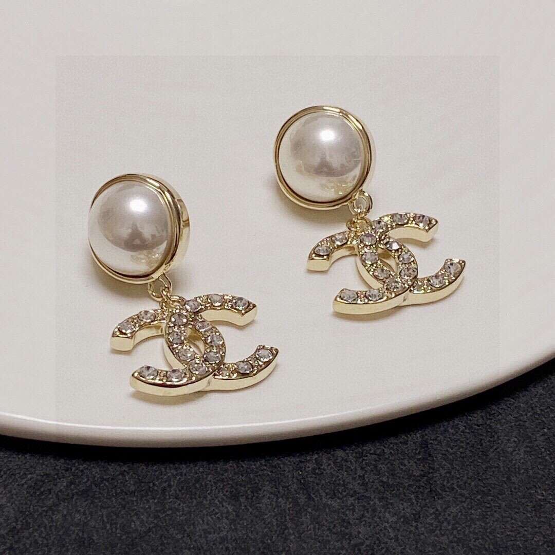 Ch**el CC Earrings Gold For Women