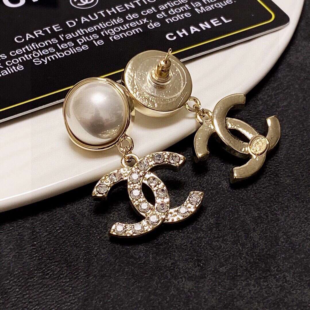 Ch**el CC Earrings Gold For Women