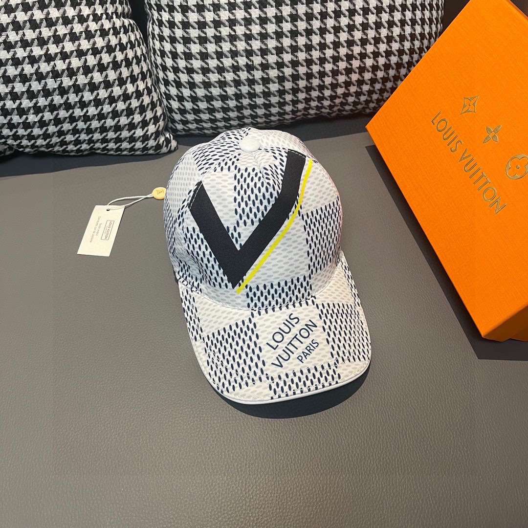 L0vis Vvtt0n Damier Rush Cap White For Men