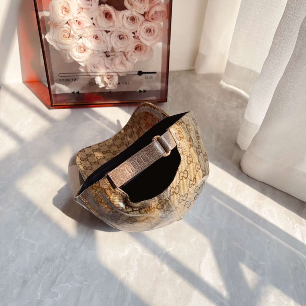 Gvc*1 GG Canvas Baseball Hat Brown For Women