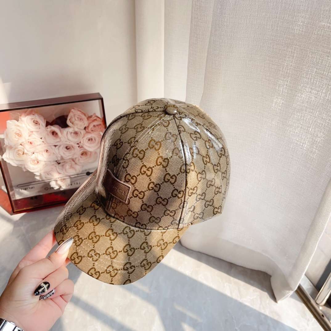 Gvc*1 GG Canvas Baseball Hat Brown For Women