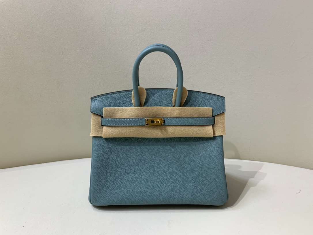 H**me5 Birkin 25 Beton Togo Jade Green For Women 25cm / 9.8in