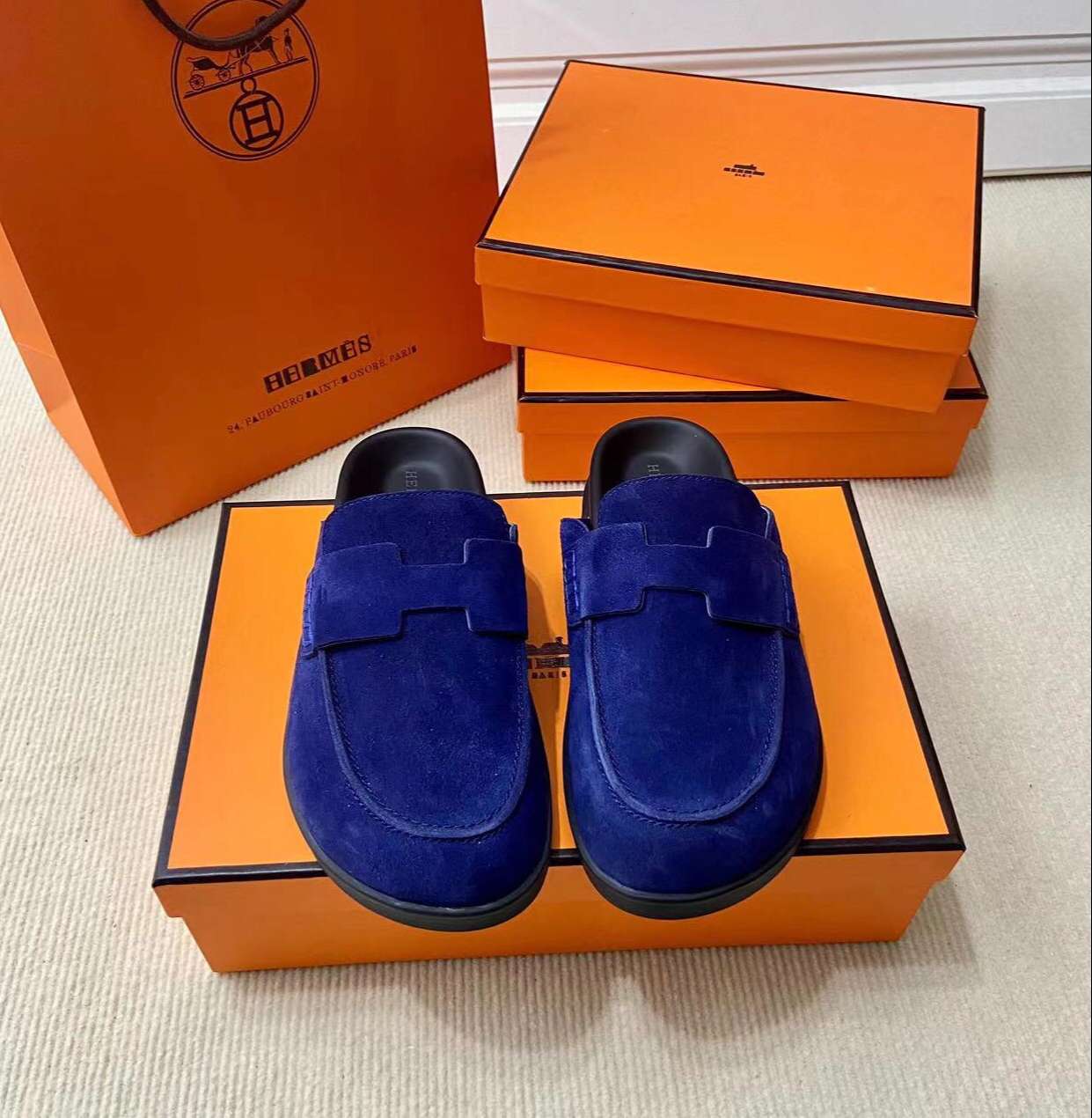 H**me5 Go Mule Navy Blue For Men