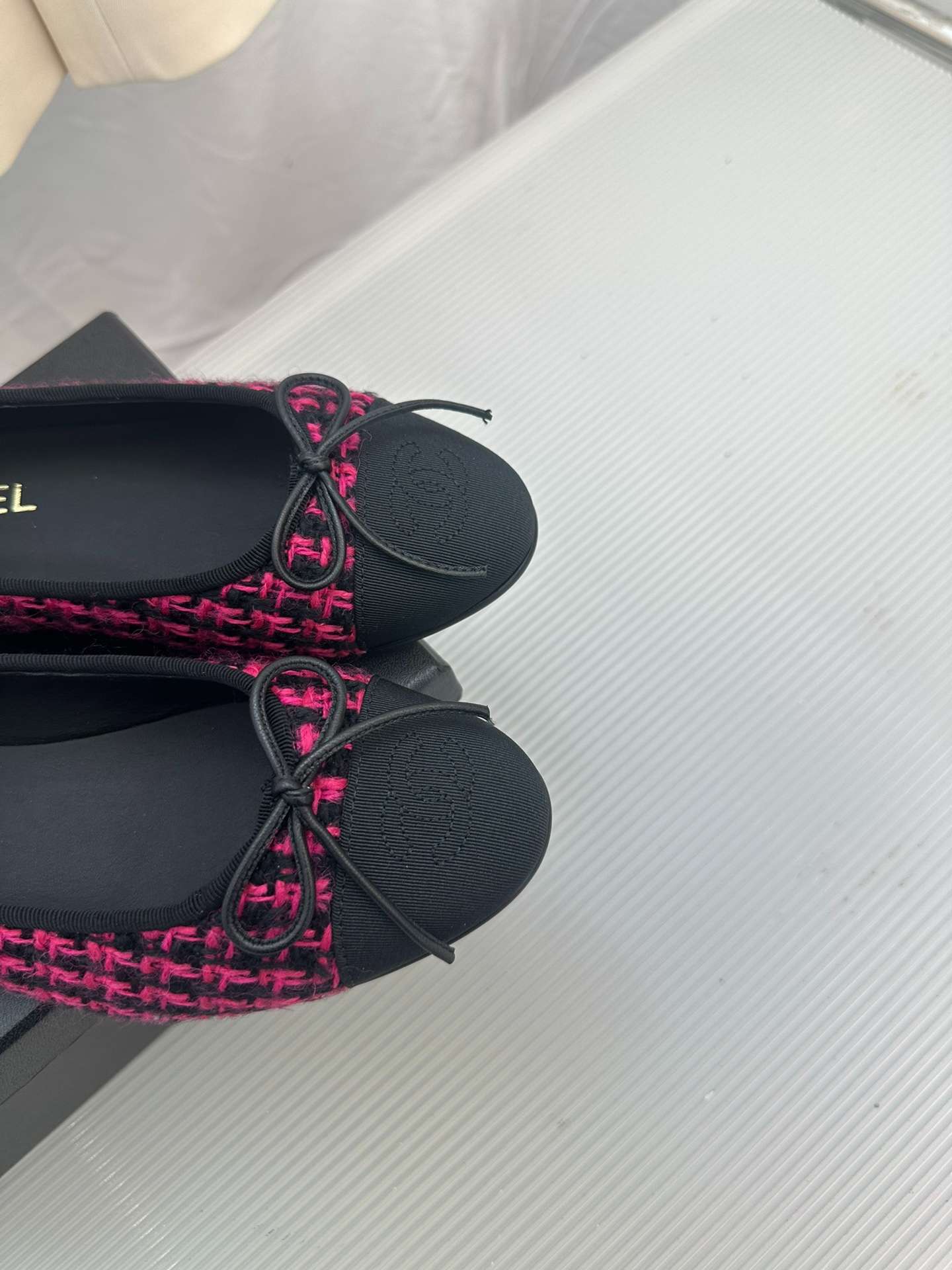 Ch**el Ballerina Logo Ballet Pink For Women