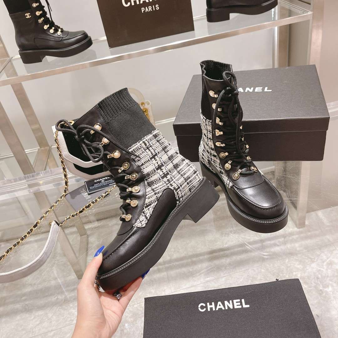 Ch**el Short Boots Black For Women
