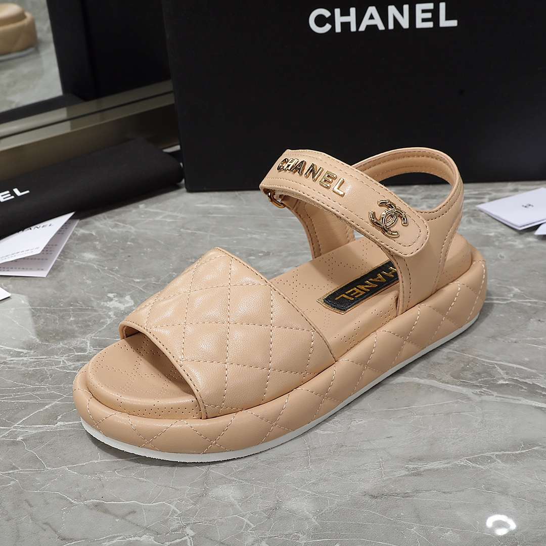 Ch**el Sandal Beige For Women