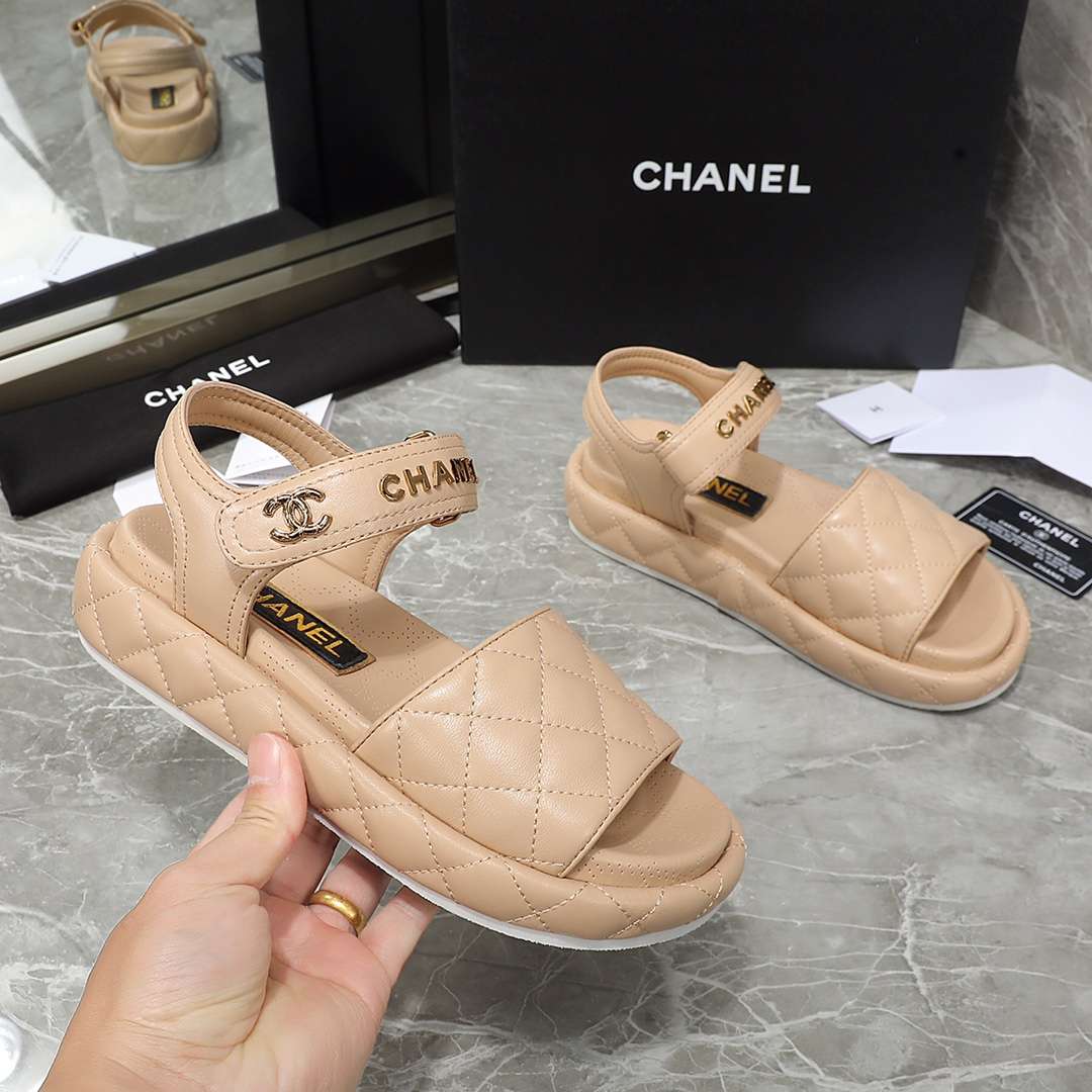Ch**el Sandal Beige For Women