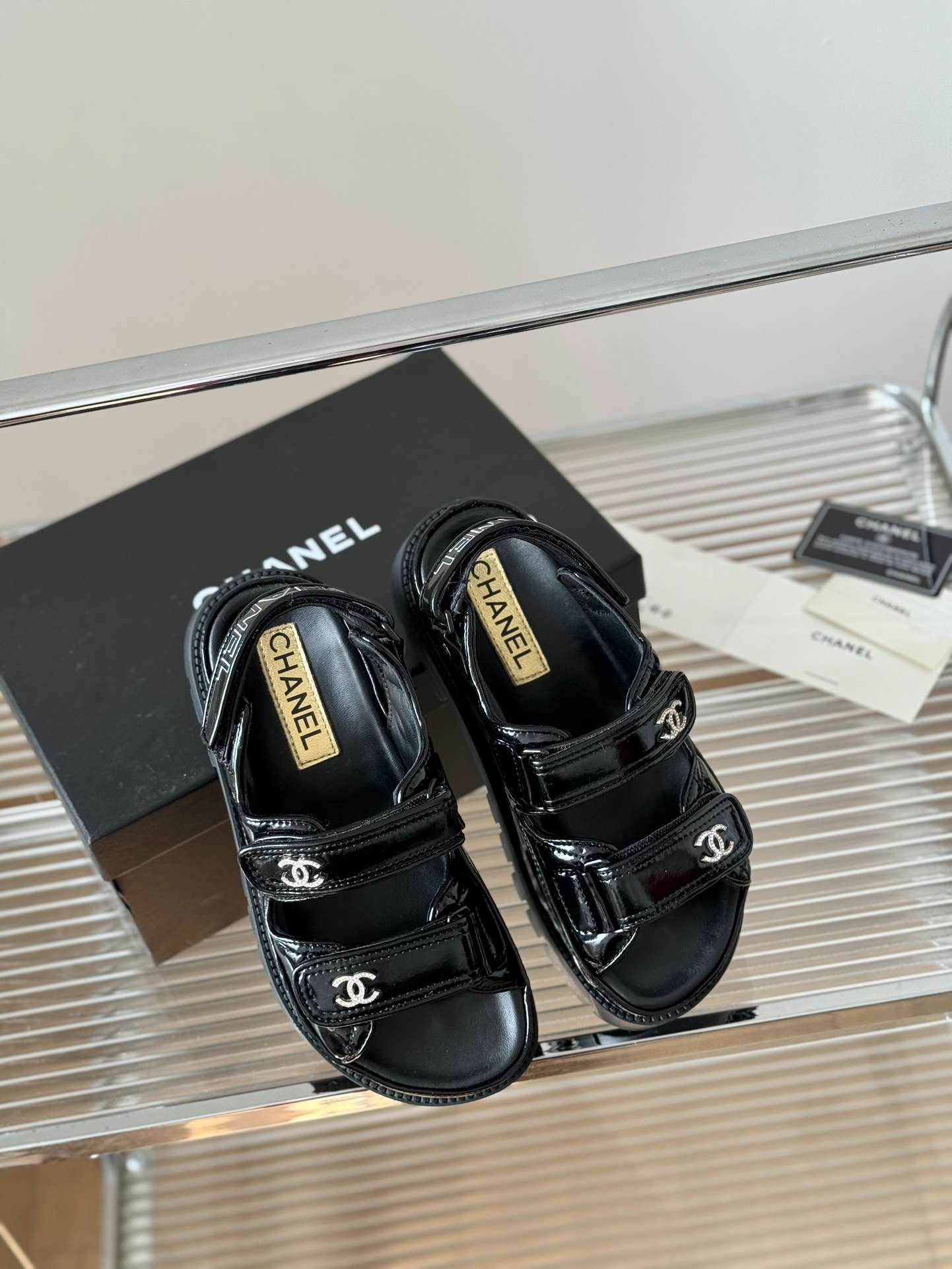 Ch**el Sandals Black For Women