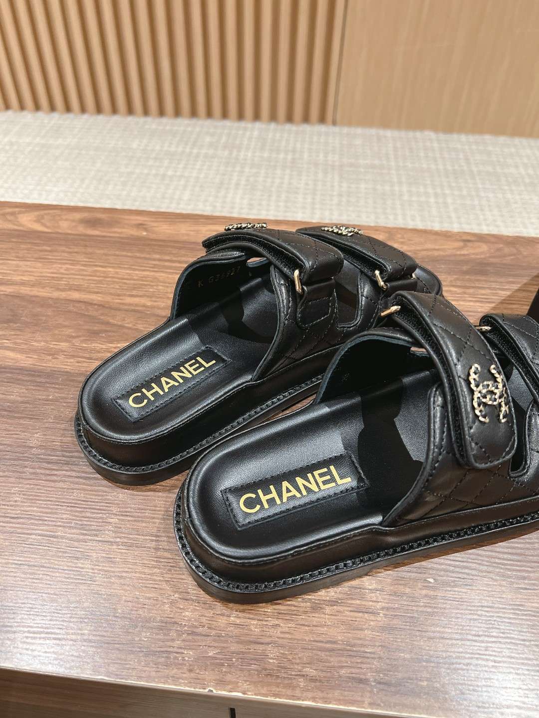 Ch**el Sandals With Ch**el Logo Black For Women