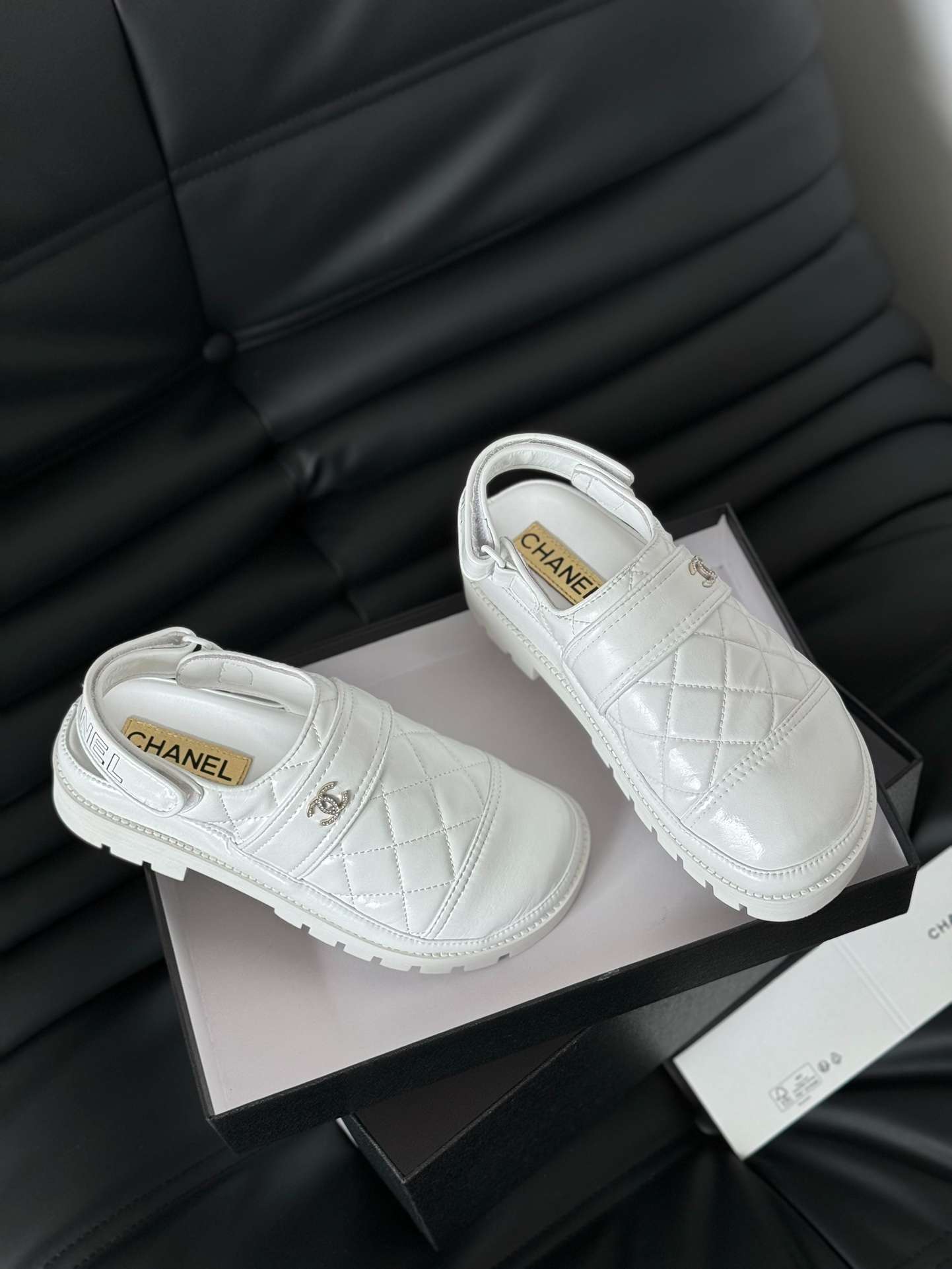 Ch**el Velcro Sandal White For Women