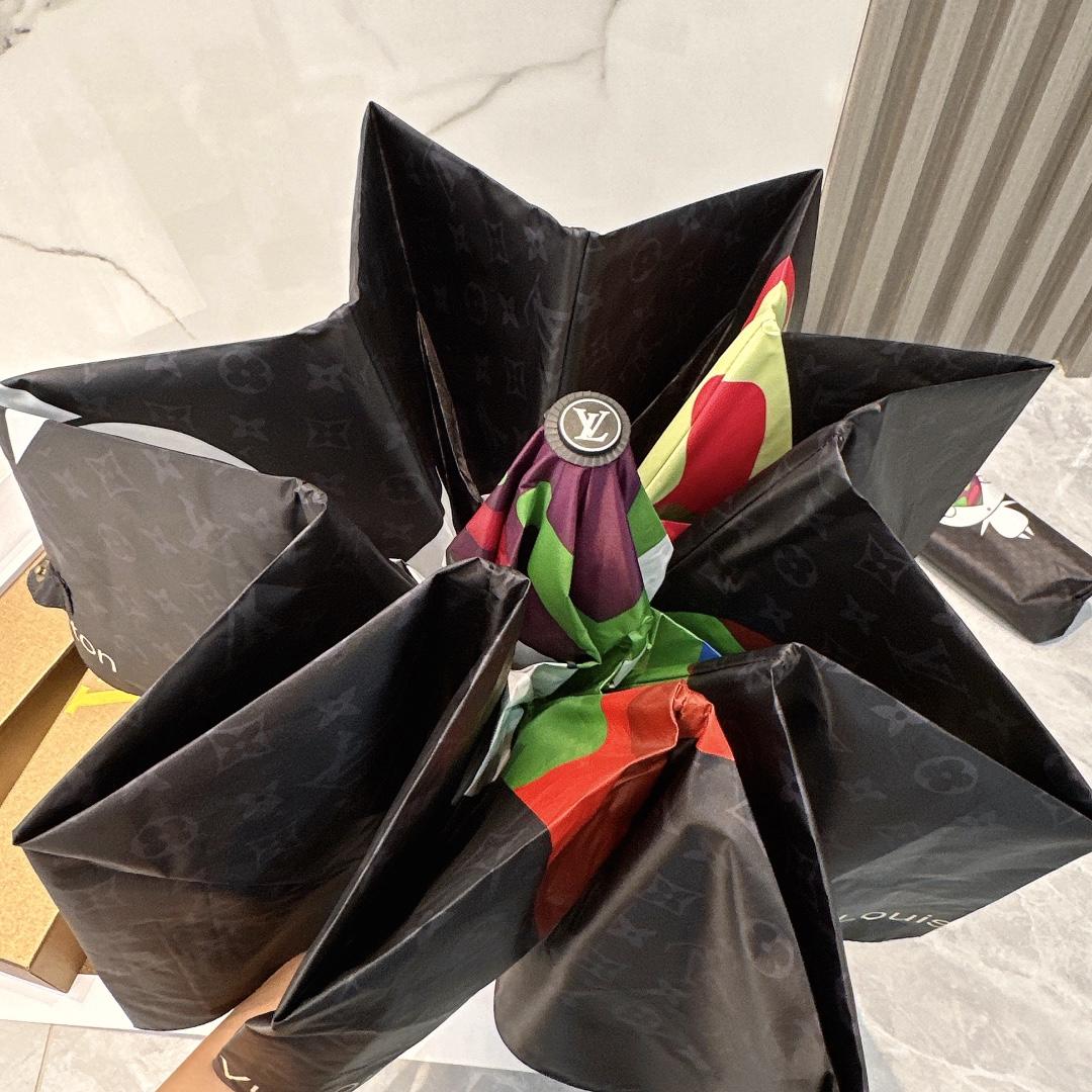 L0vis Vvtt0n Automatic Folding Umbrella Black