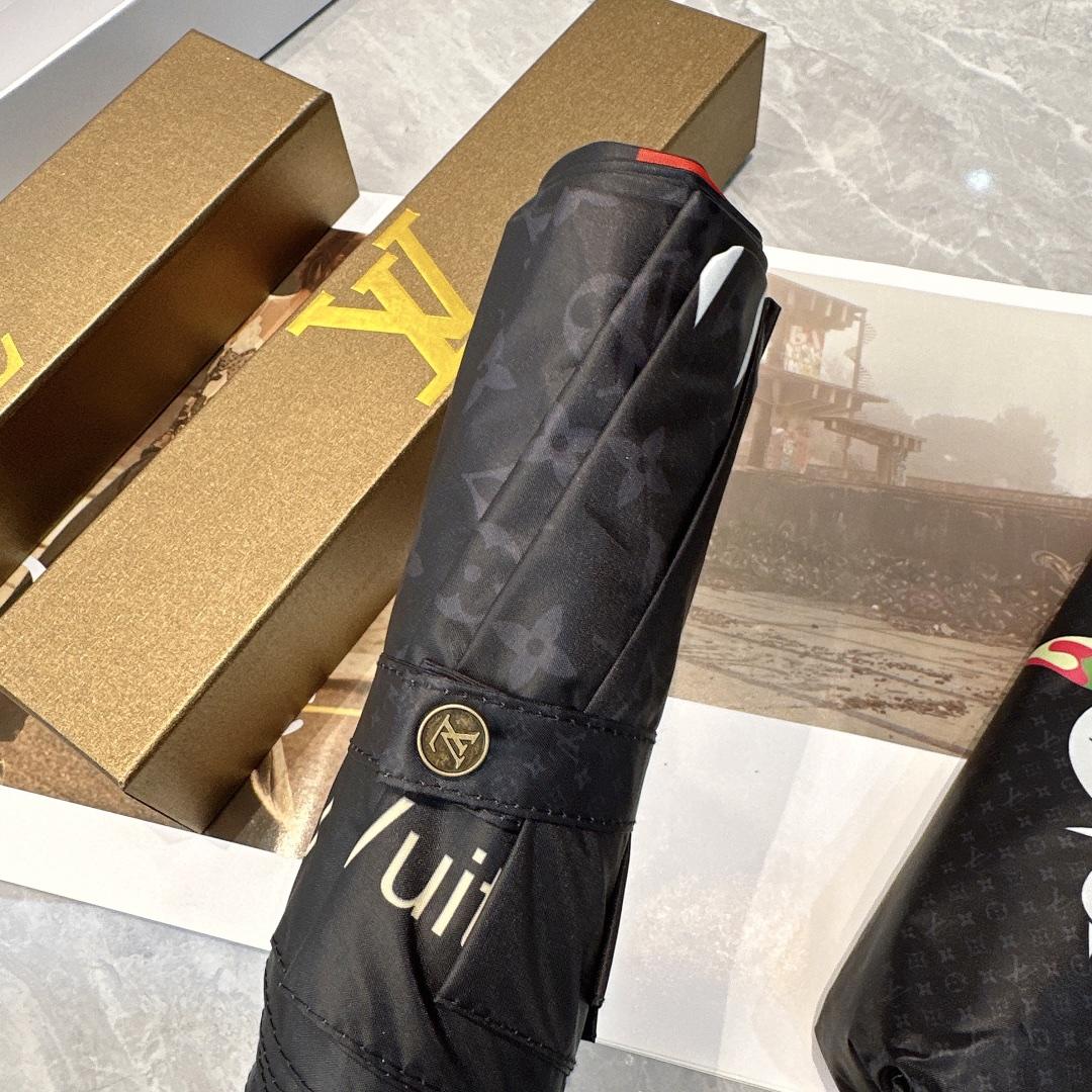 L0vis Vvtt0n Automatic Folding Umbrella Black