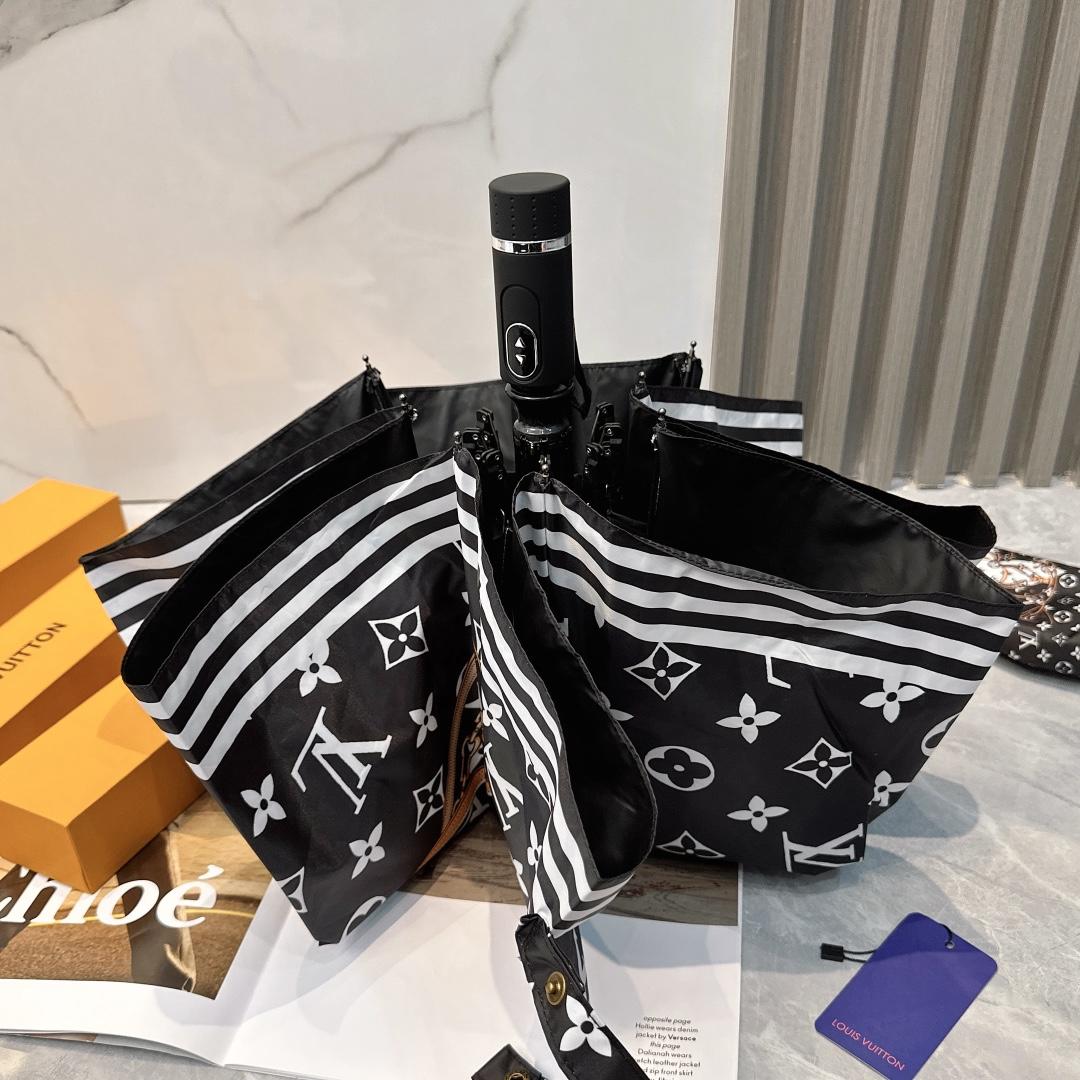 L0vis Vvtt0n Automatic Folding Umbrella Black