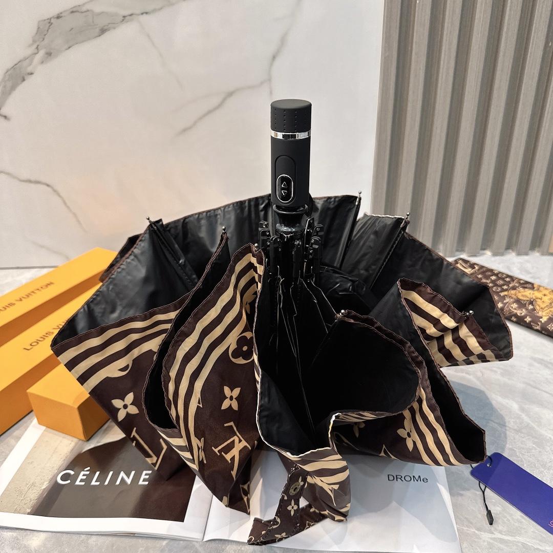 L0vis Vvtt0n Automatic Folding Umbrella Black