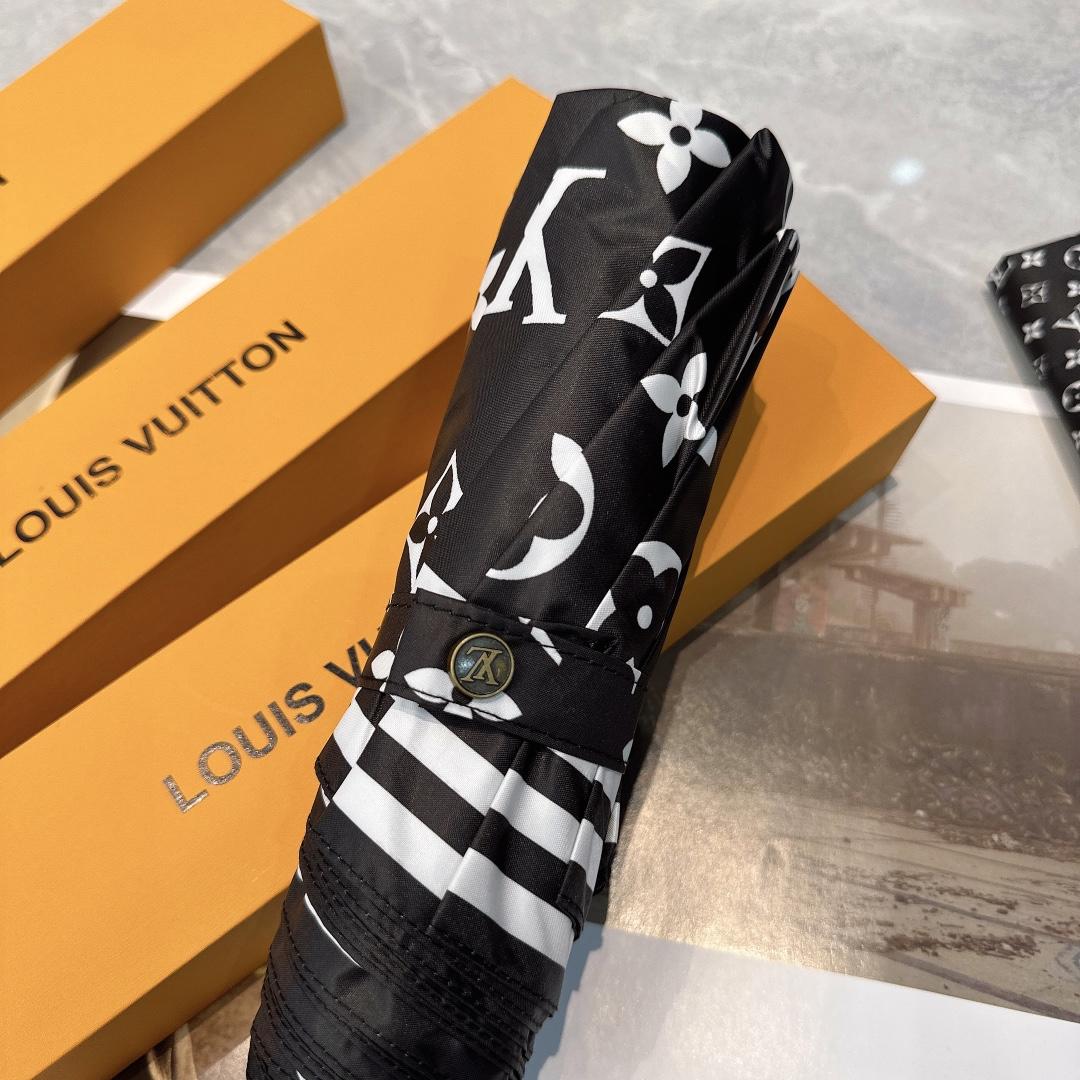 L0vis Vvtt0n Automatic Folding Umbrella Black