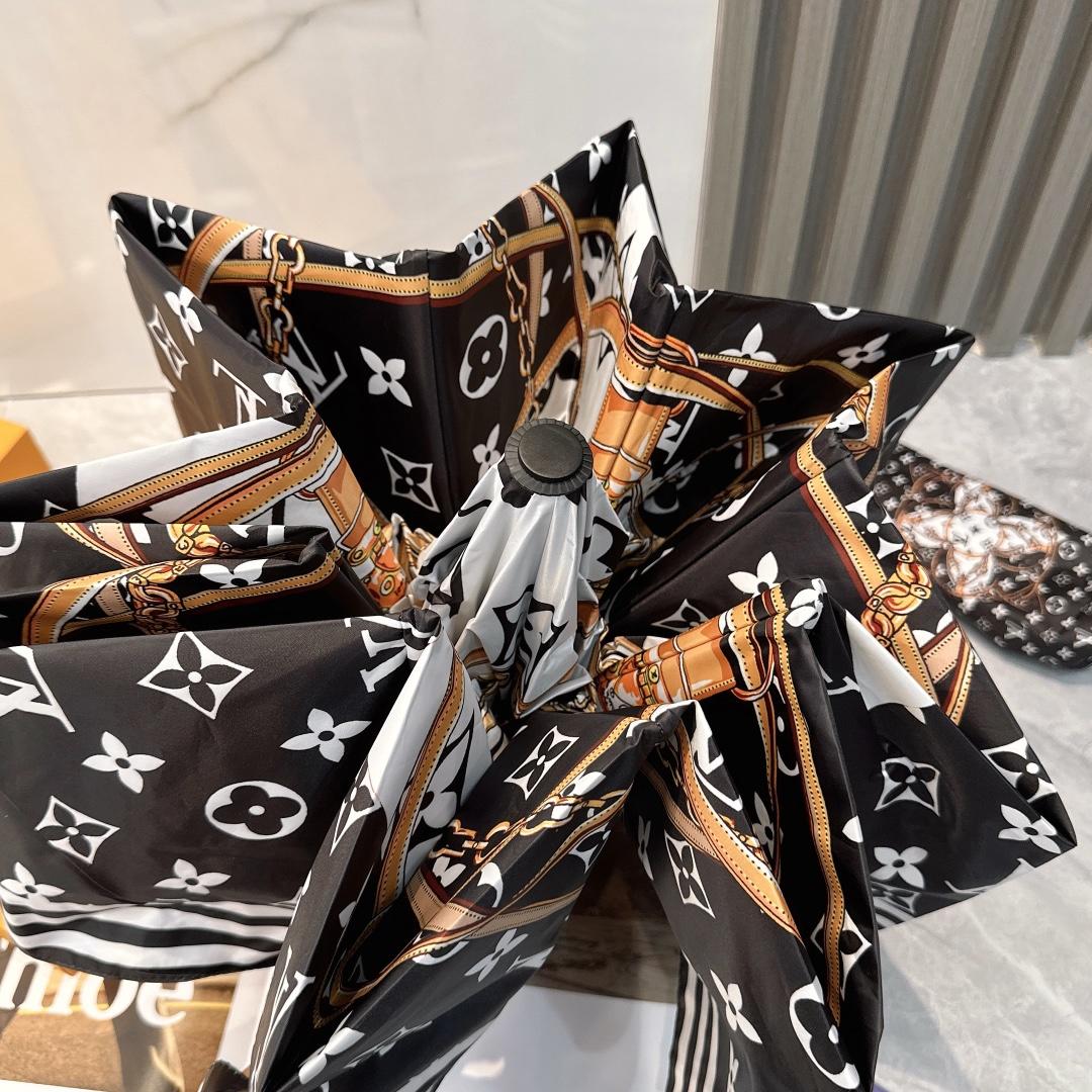 L0vis Vvtt0n Automatic Folding Umbrella Black