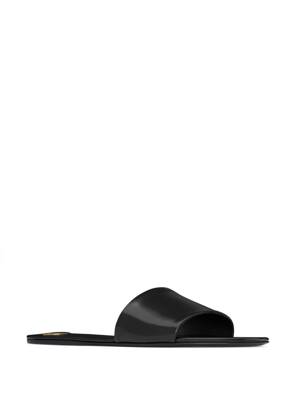 Sa1nt Lau*nt Carlyle Slides In Glazed Black For Women 783319AAAZY1000