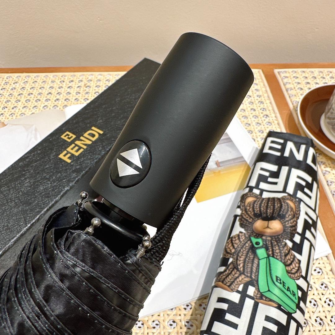 F**di Logo Compact Umbrella White