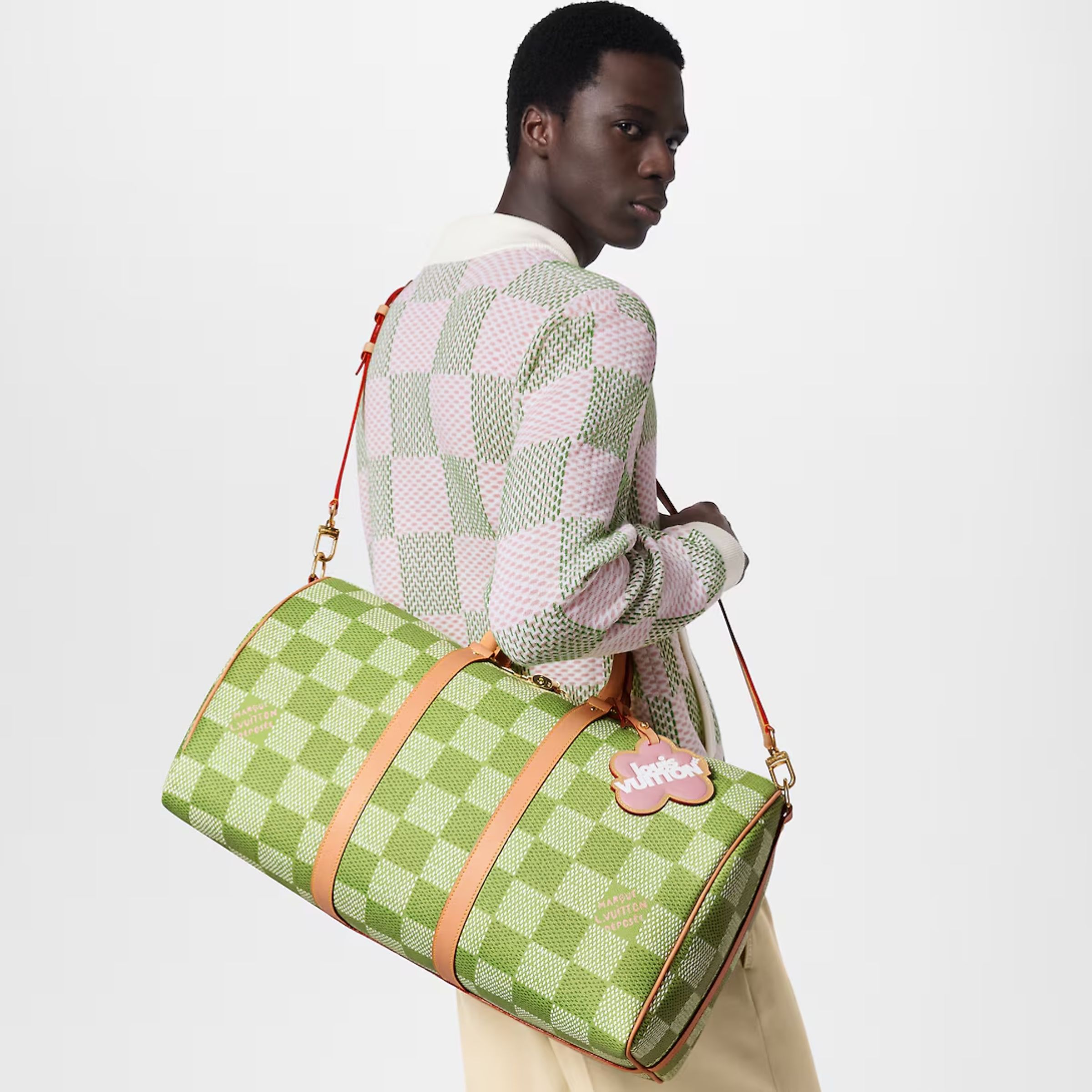 L0vis Vvtt0n Keepall Bandoulière 50 Green 19.7 Inches/ 50 Cm N40667