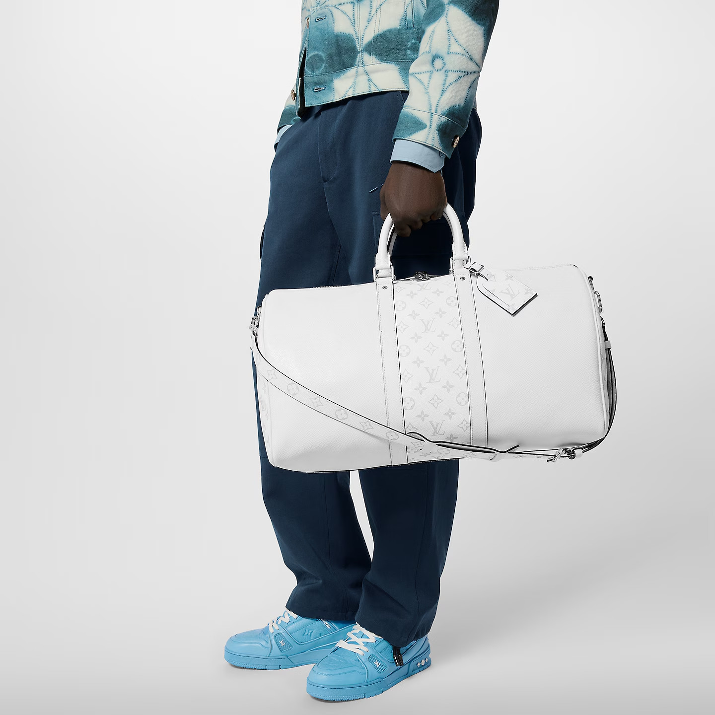 L0vis Vvtt0n Keepall Bandoulière 50 Bag White 19,7in/50cm M30885