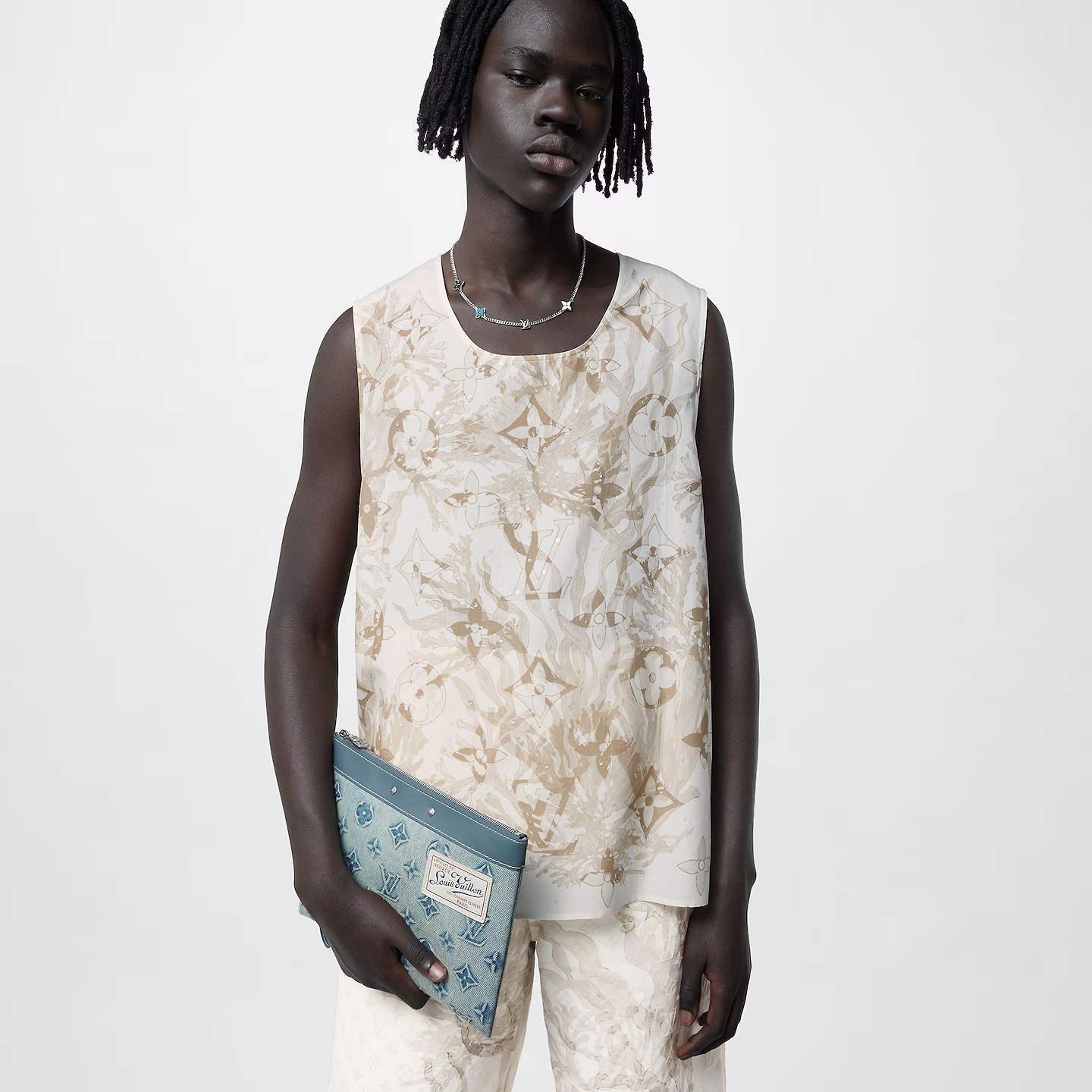 L0vis Vvtt0n Pochette To Go Blue For Men 11.8in/30cm M82313