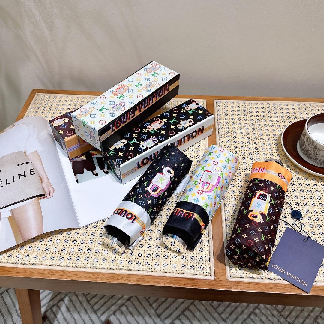 L0vis Vvtt0n Opening Folding Monogram Umbrella Black