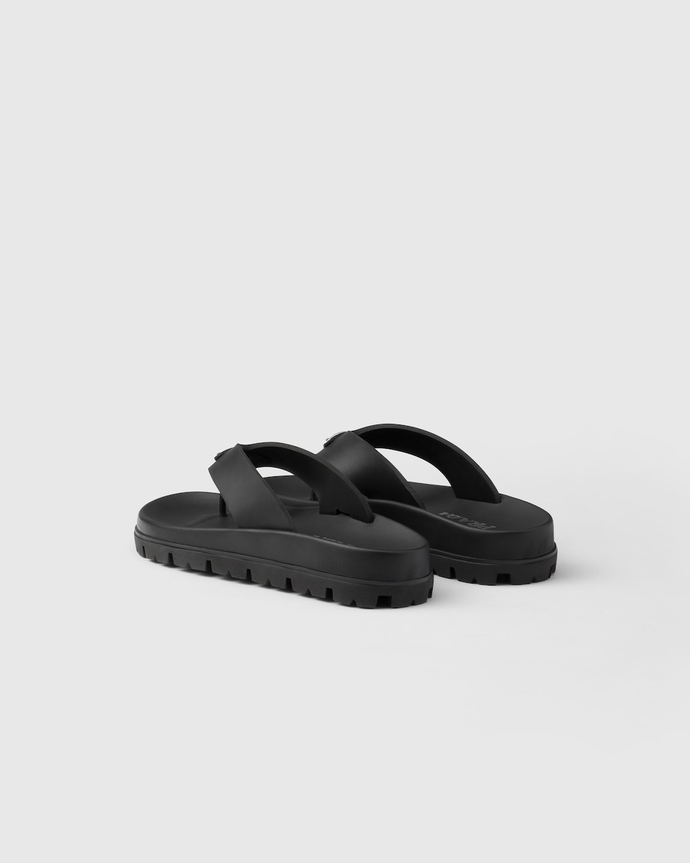 Pra*a Rubber Thong Sandals Black For Women 1Y420N_3LKK_F0002_F_020