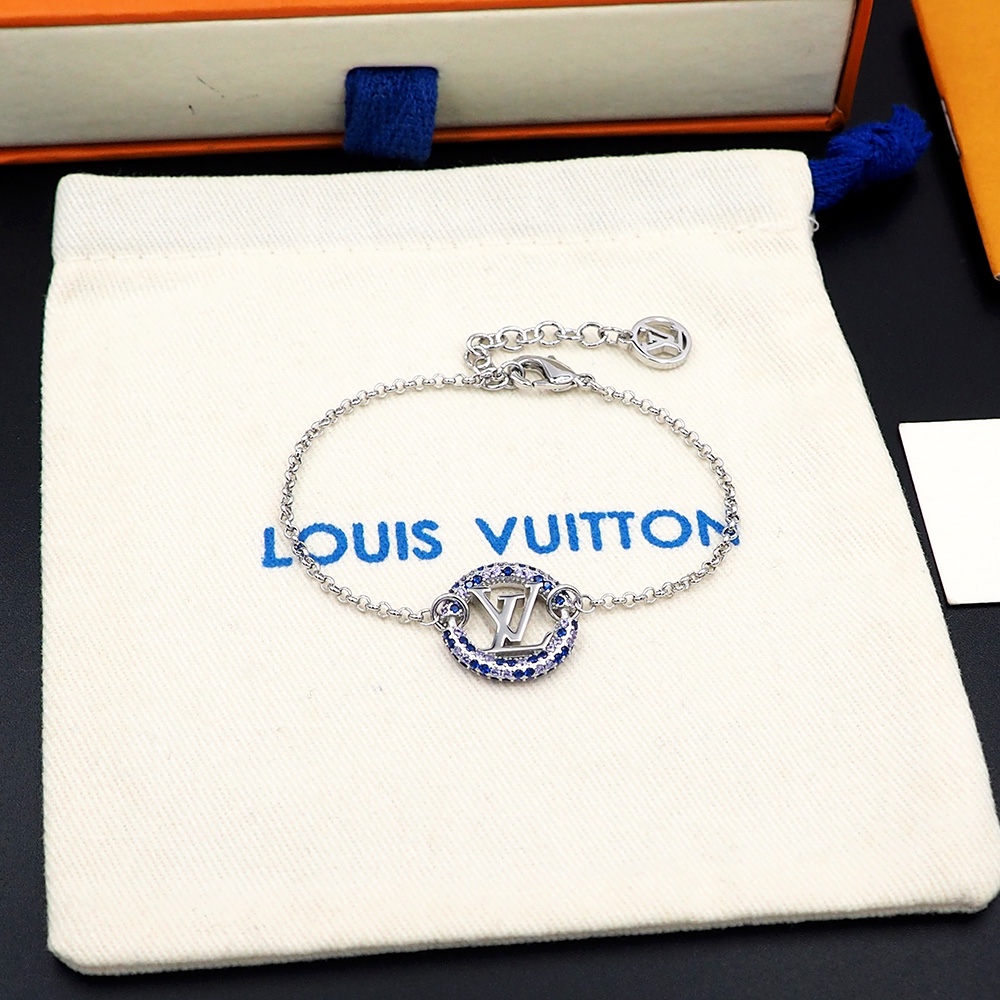 L0vis Vvtt0n Sparkling Sapphire Bracelet Silver For Women