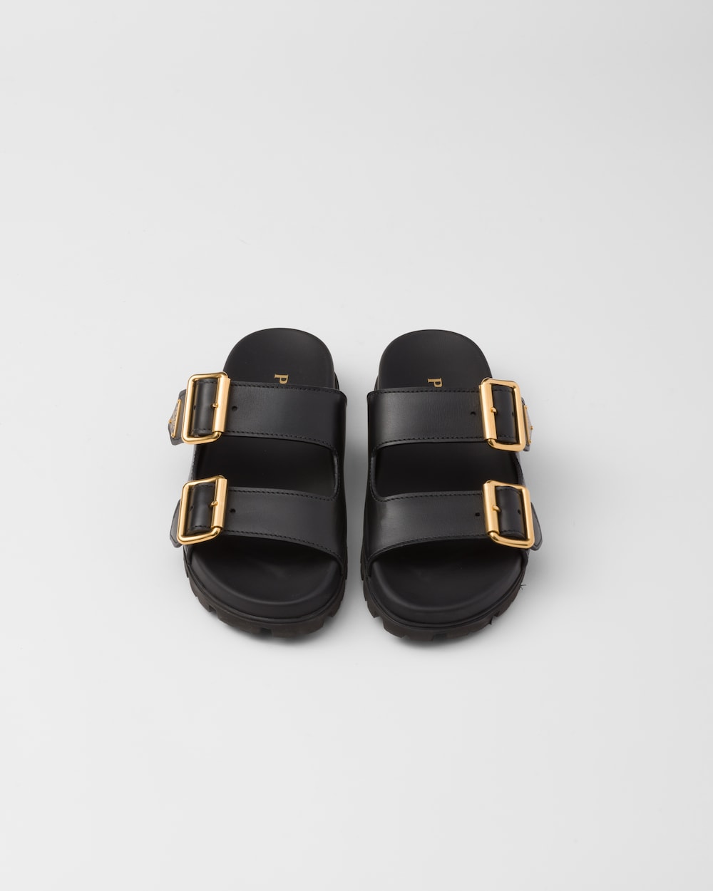 Pra*a Strap Slides Black For Women 1XX692_3LEM_F0002_F_020